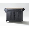thumbnail image 1 of Crosley Furniture Natural Wood Top Kitchen Cart in Black/Natural, 1 of 6