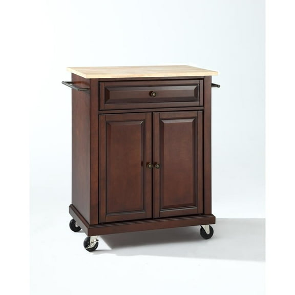 Crosley Furniture Compact Wood Top Kitchen Cart