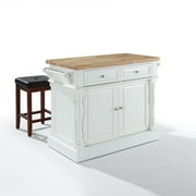 Crosley Furniture Oxford Kitchen Island W/Square Seat Stools