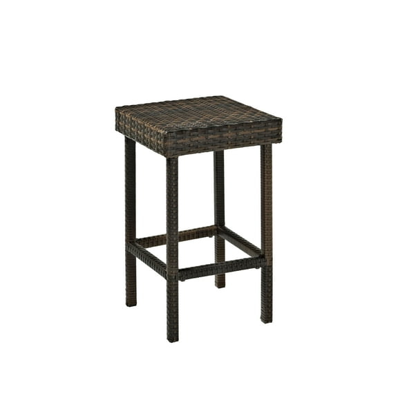 Crosley Furniture Palm Harbor Wicker Counter Height Outdoor Bar Stools, Set of 2, for Backyard, Patio, Deck
