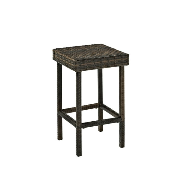 Crosley Furniture Palm Harbor Wicker Counter Height Outdoor Bar Stools, Set of 2, for Backyard, Patio, Deck