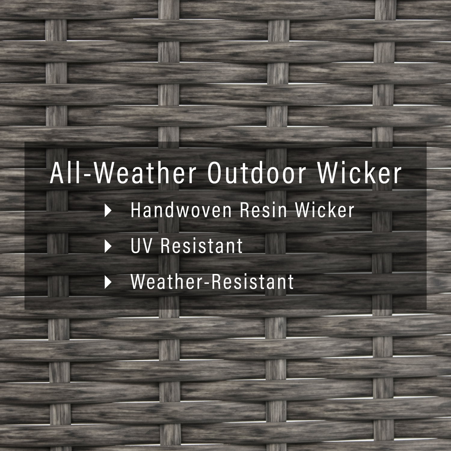 Gray Handwoven Resin Wicker Outdoor Bar Stool Set