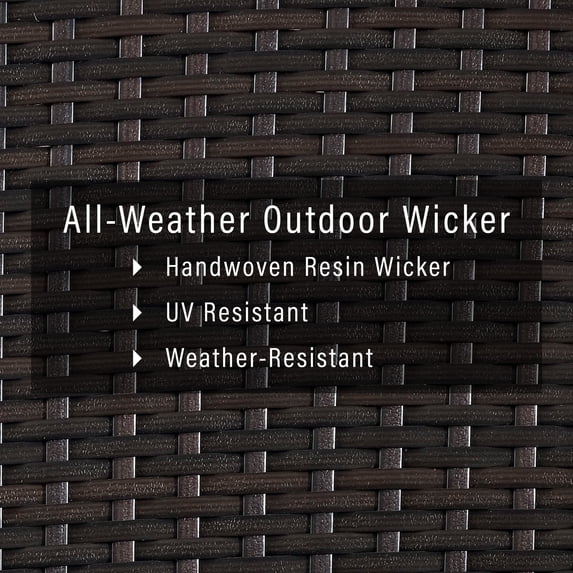 Crosley Furniture Palm Harbor 4-Piece Stackable Outdoor Chair Set, Wicker Patio Chairs for Dining, Porch