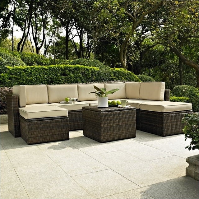 Crosley Furniture Palm Harbor 8Piece Outdoor Wicker Seating Set