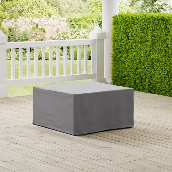 Crosley Furniture Patio Fabric Square Coffee Table Cover in Gray