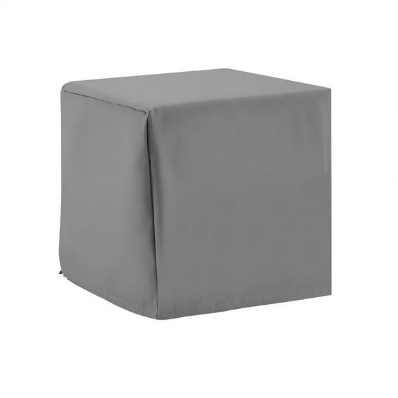 Crosley Furniture Patio Polyester Fabric End Table Cover in Gray