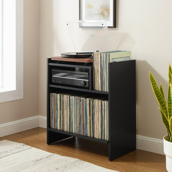 Crosley Furniture Portland Vinyl Record Storage and Entertainment Center, Media Console