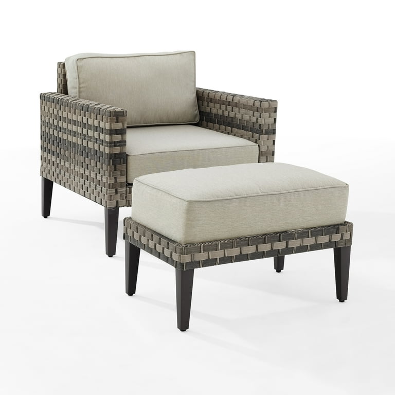Crosley Furniture Prescott 2 PC Wicker Patio Arm Chair Set in