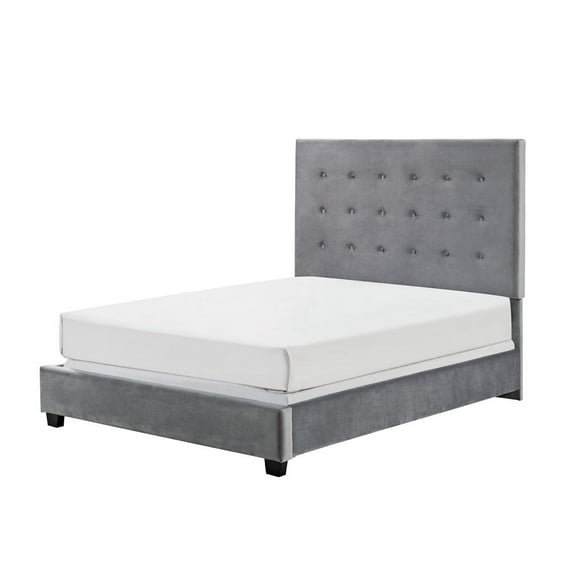 Crosley Furniture Reston Upholstered King Bed Slate, Multi-color