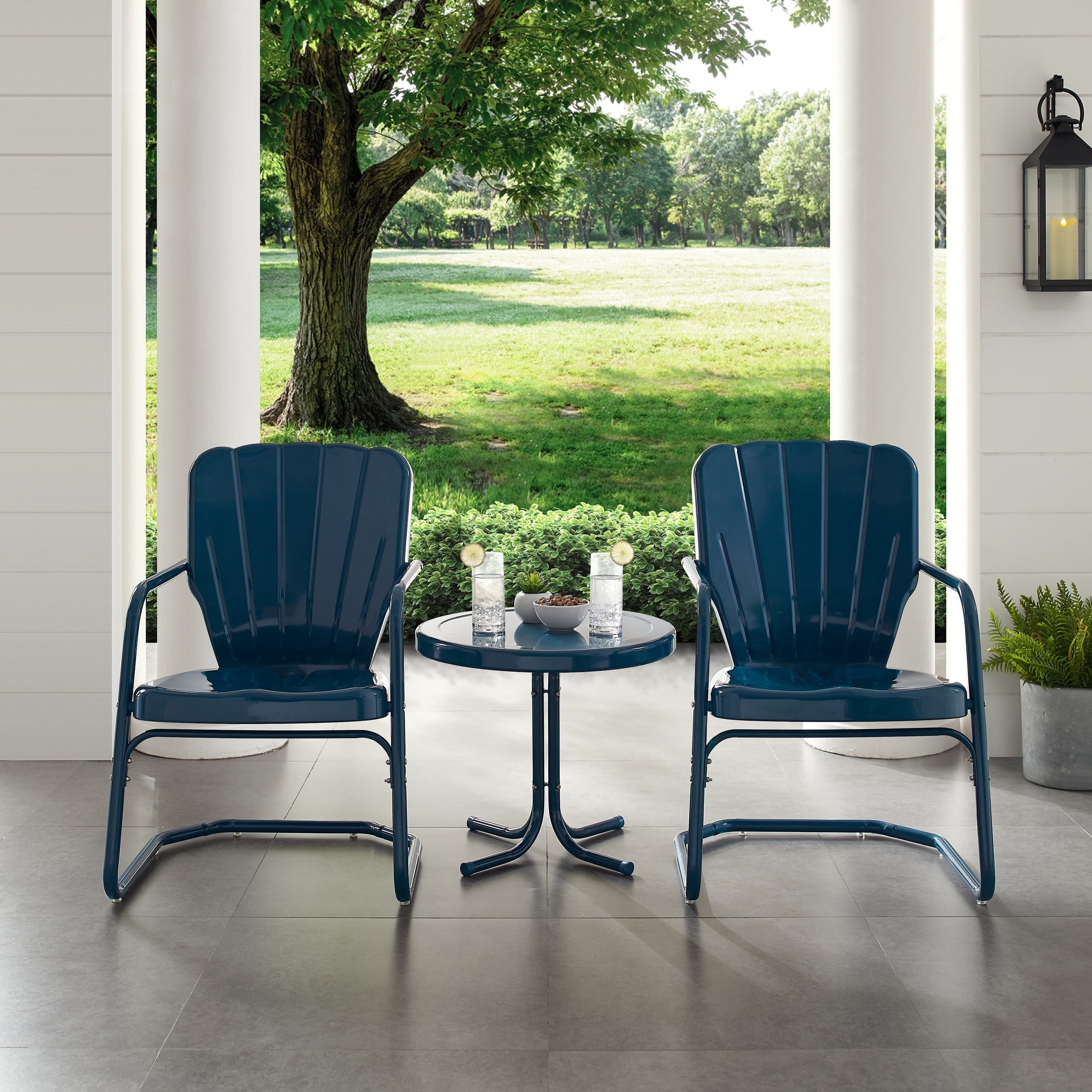 Crosley Furniture Ridgeland Piece Outdoor Metal Armchair Set