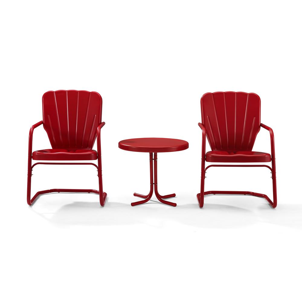 Crosley Furniture Griffith Metal Patio Chair - Tangerine Gloss Industrial Outdoor