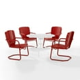 thumbnail image 1 of Crosley Furniture Ridgeland 5 Piece Metal Outdoor Dining Set in Bright Red Gloss, 1 of 13