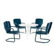 thumbnail image 1 of Crosley Furniture Ridgeland 5 Piece Metal Outdoor Dining Set in Navy Gloss, 1 of 13