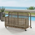 thumbnail image 1 of Crosley Furniture Ridley Wicker Outdoor Storage Pool Caddy for Toys, Floats, Patio Furniture Cushions, 1 of 11