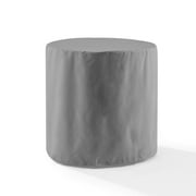 Crosley Furniture Round Vinyl Outdoor Bistro Table Furniture Cover in Gray