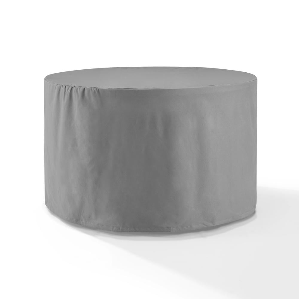 Crosley Furniture Round Vinyl Outdoor Dining Table Furniture Cover in Gray