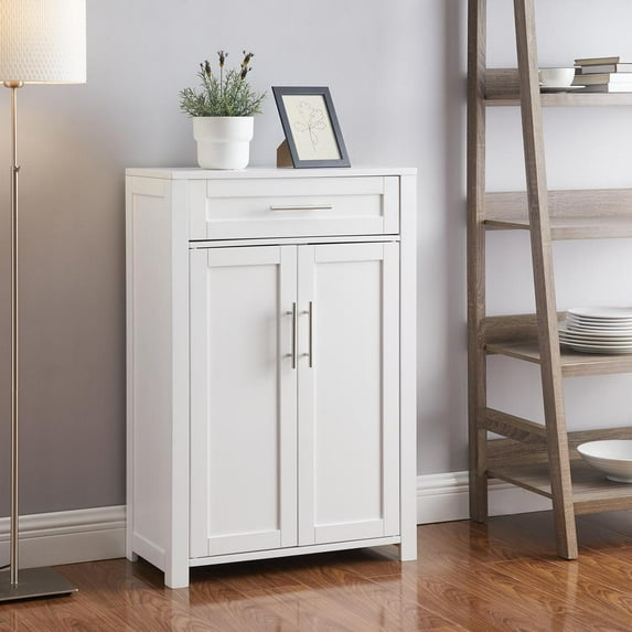 Crosley Furniture Savannah White Storage Cabinet
