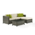 thumbnail image 1 of Crosley Furniture Sea Island 5 Piece Wicker Sectional Set in Gray, 1 of 5
