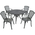 thumbnail image 1 of Crosley Furniture Sedona 46" 5 Piece Aluminum Patio Dining Set in Black, 1 of 2