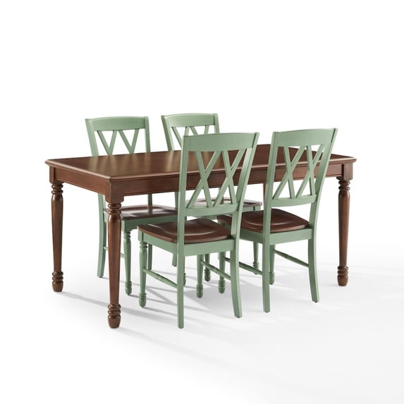 Crosley Furniture Shelby 5-Piece Traditional Dining Table Set for 4, Dinner Tables with Kitchen Chairs