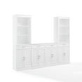 thumbnail image 1 of Crosley Furniture Stanton 3-Piece Wood Sideboard & Storage Bookcase Set in White, 1 of 16