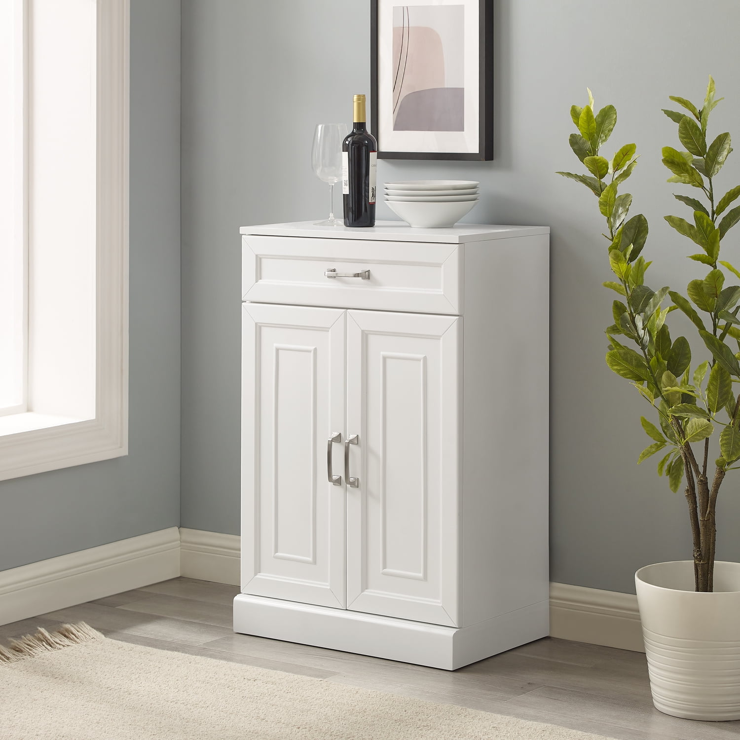 White Birch Accent Cabinet with Adjustable Shelving