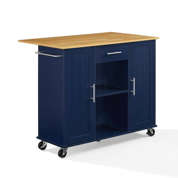 Crosley Furniture Stella Kitchen Cart In Navy