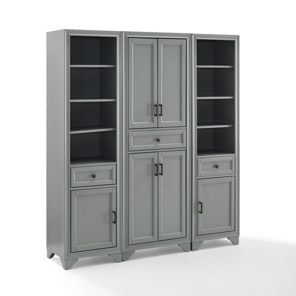 Crosley Furniture Tara 3-Piece Pantry Storage Cabinet Set with Shelves, Kitchen, Dining, or Laundry Room