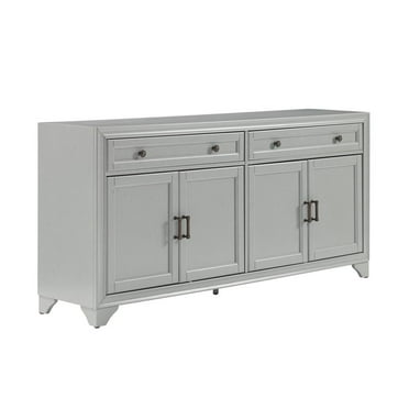 Crosley Furniture Tara Modern MDF Wood Sideboard in Distressed Gray