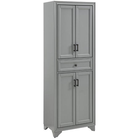 Crosley Furniture Tara Pantry in Distressed Gray