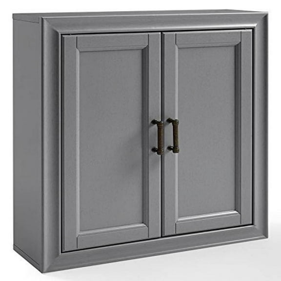 Crosley Furniture Tara Wall Cabinet In Vintage Grey