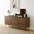 thumbnail image 1 of Crosley Furniture Teagan Mid Century Record Storage Sideboard Buffet Cabinet, 1 of 15