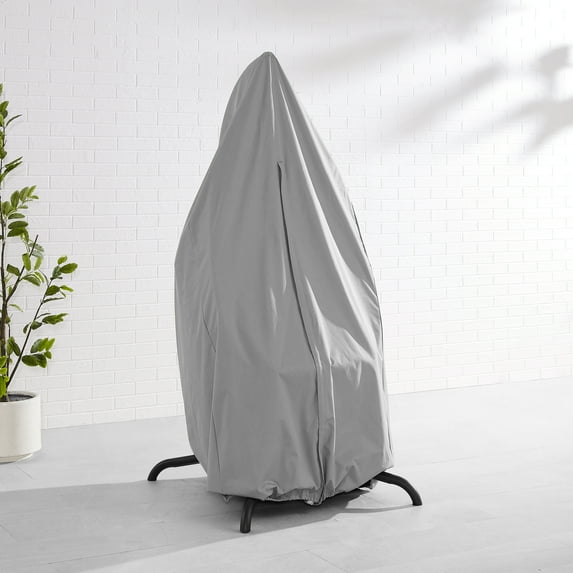 Crosley Furniture Traditional Vinyl Outdoor Egg Chair Furniture Cover in Gray