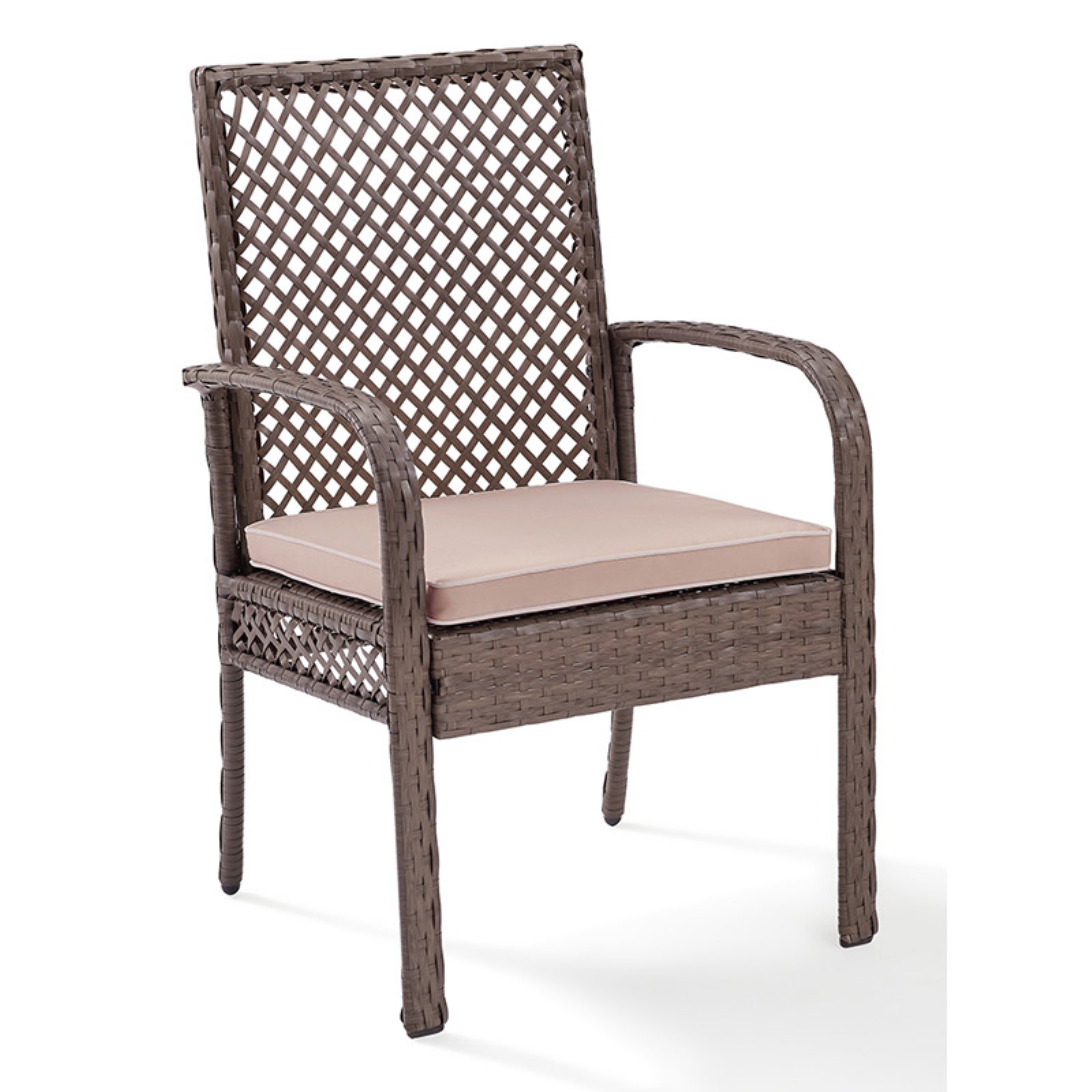 Crosley Furniture Tribeca Wicker Patio Dining Arm Chair in Driftwood - image 1 of 6