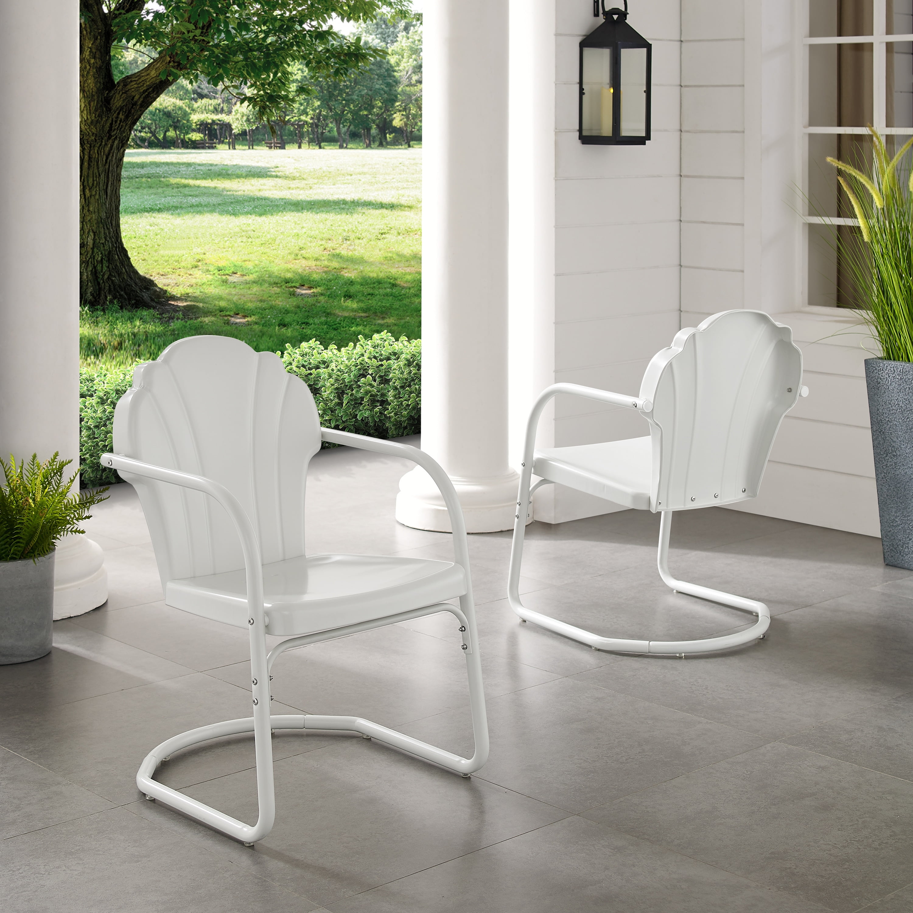 Crosley Furniture Tulip 2Pc Outdoor Metal Armchair Set x