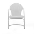 thumbnail image 1 of Crosley Furniture Tulip Metal Patio Chair in White (Set of 2), 1 of 13
