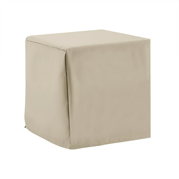 Crosley Furniture Vinyl Polyester Fabric Patio End Table Cover in Tan