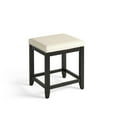 thumbnail image 1 of Crosley Furniture Vista Vanity Stool In Black With White Vinyl, 1 of 6