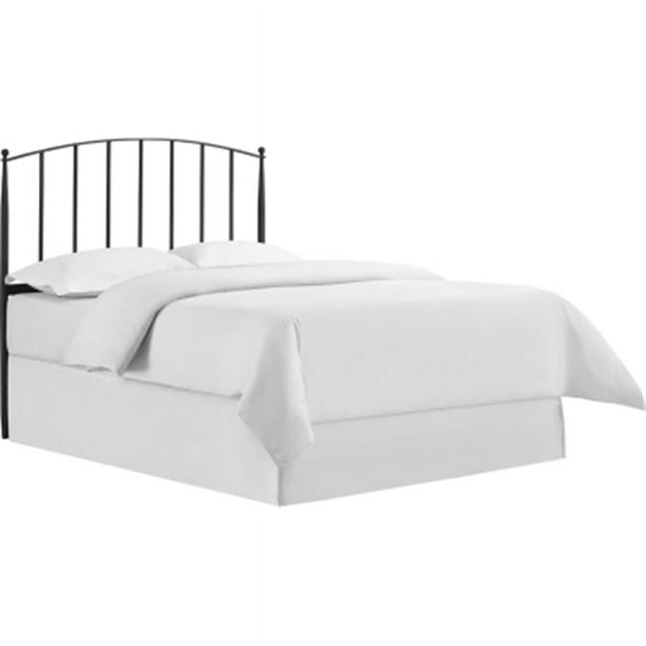 Whitney Black Metal Full-Queen Upholstered Headboard