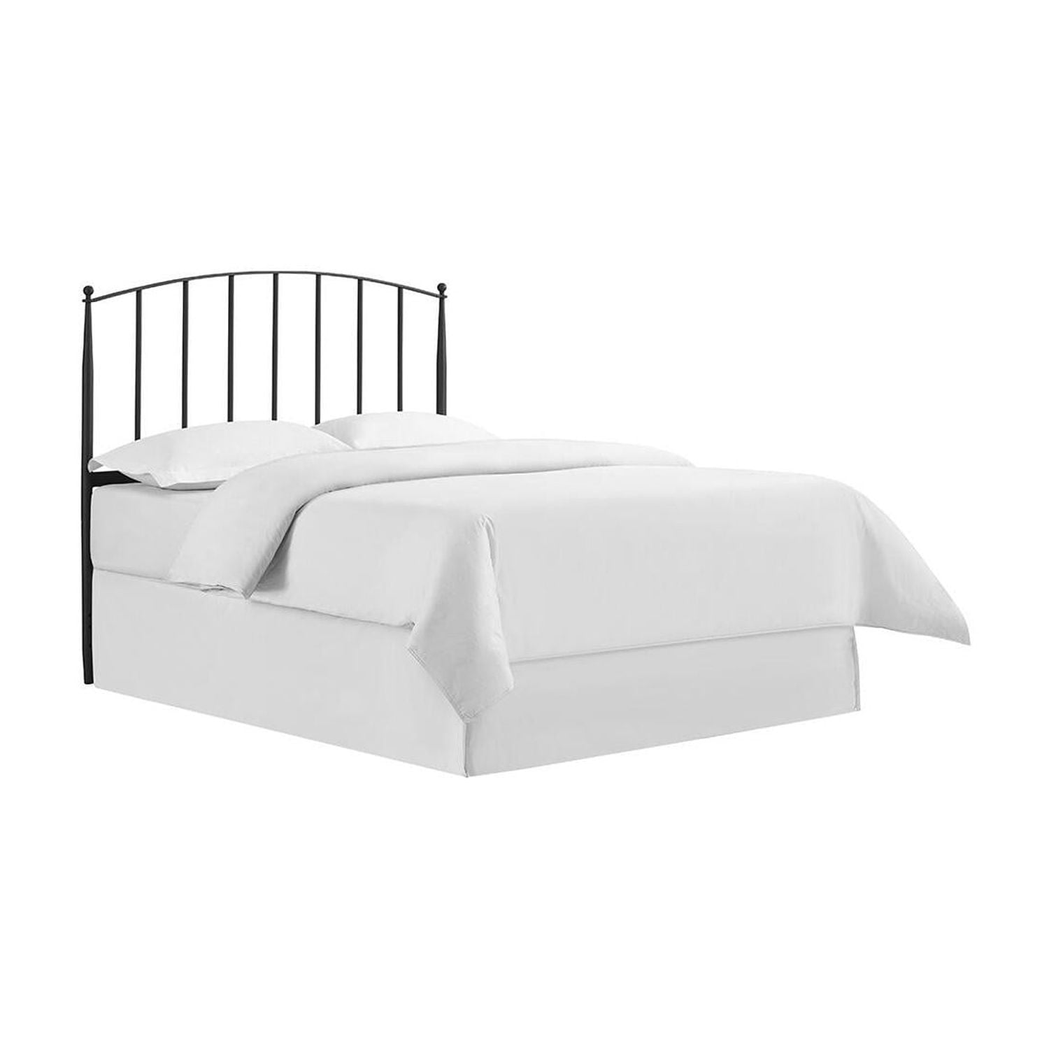 Whitney Black Metal Full-Queen Upholstered Headboard