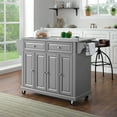 thumbnail image 1 of Crosley Furniture Wood Granite Top Kitchen Cart in Gray/Chrome, 1 of 14