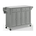 thumbnail image 1 of Crosley Furniture Wood Granite Top Kitchen Cart in Gray/White, 1 of 11