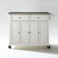 thumbnail image 1 of Crosley Furniture Wood/Solid Granite Kitchen Cart in White/Gray, 1 of 7