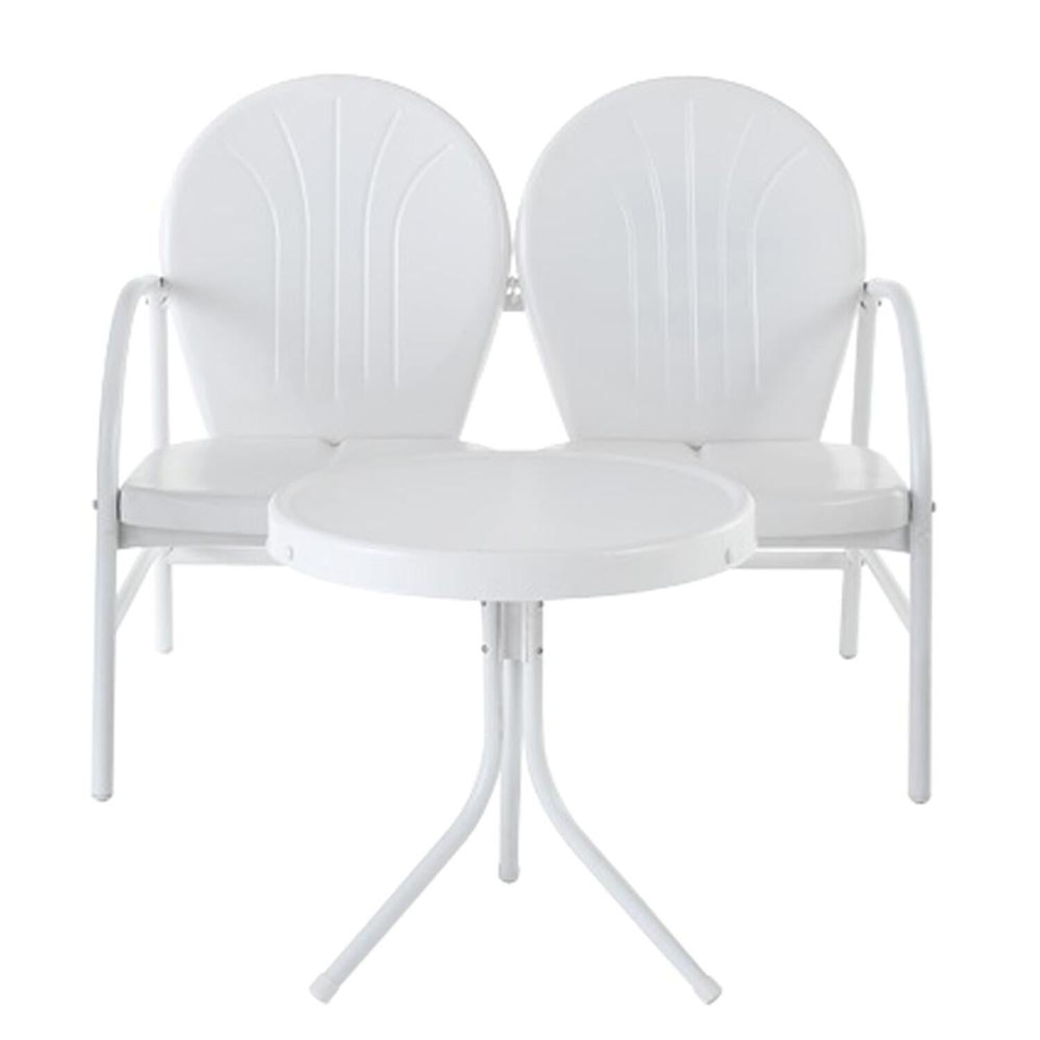 GRIFFITH 2 PIECE METAL OUTDOOR CONVERSATION SEATING SET - LOVESEAT ...