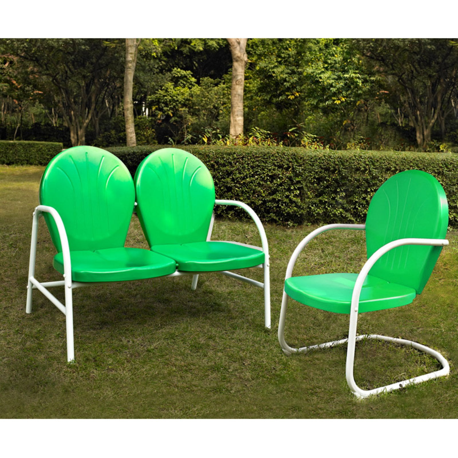 Griffith Green Steel 2-Piece Outdoor Loveseat Set