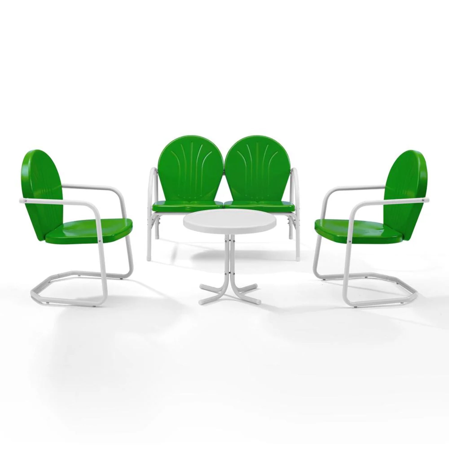 Crosley Griffith Outdoor Seating Set, 4 Piece Metal Patio Furniture in ...