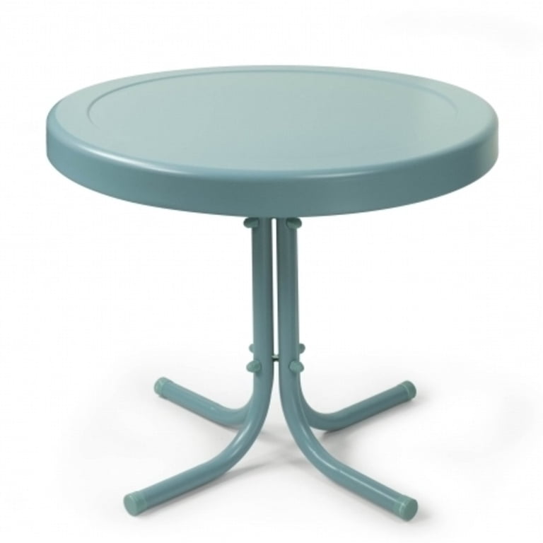 Crosley Griffith Retro Outdoor Patio Side Table, Steel Frame