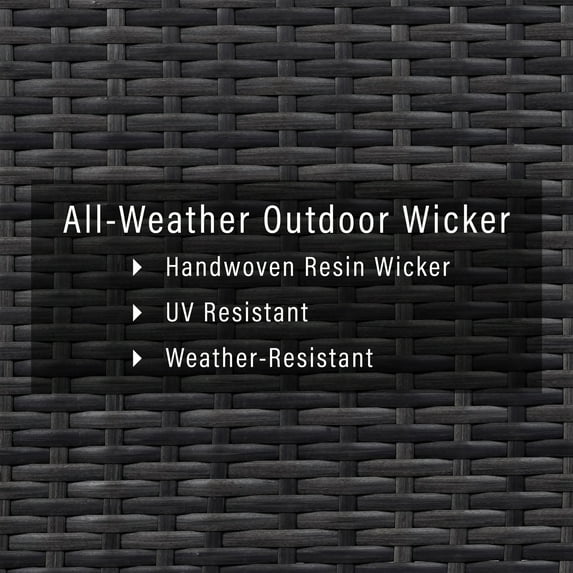 Beaufort 3-Piece Outdoor Wicker Seating Set with Mist Cushion, 2 Outdoor Wicker Chairs and Coffee Table