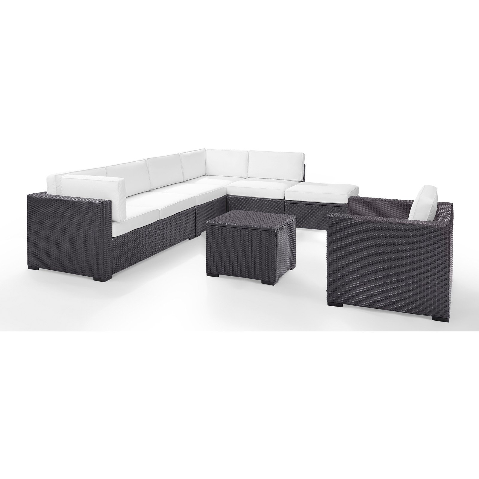 Crosley KO70107BR-WH Biscayne 6 Piece Outdoor Wicker Seating Set - White - image 1 of 11