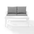 thumbnail image 1 of Kaplan 2-Piece Outdoor Seating Set In White With Gray Cushions- Loveseat, Coffee Table, 1 of 6
